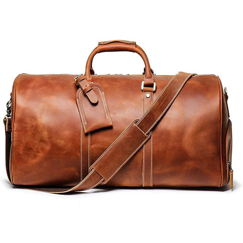 Mullis Mercantile Leather Weekender Bag